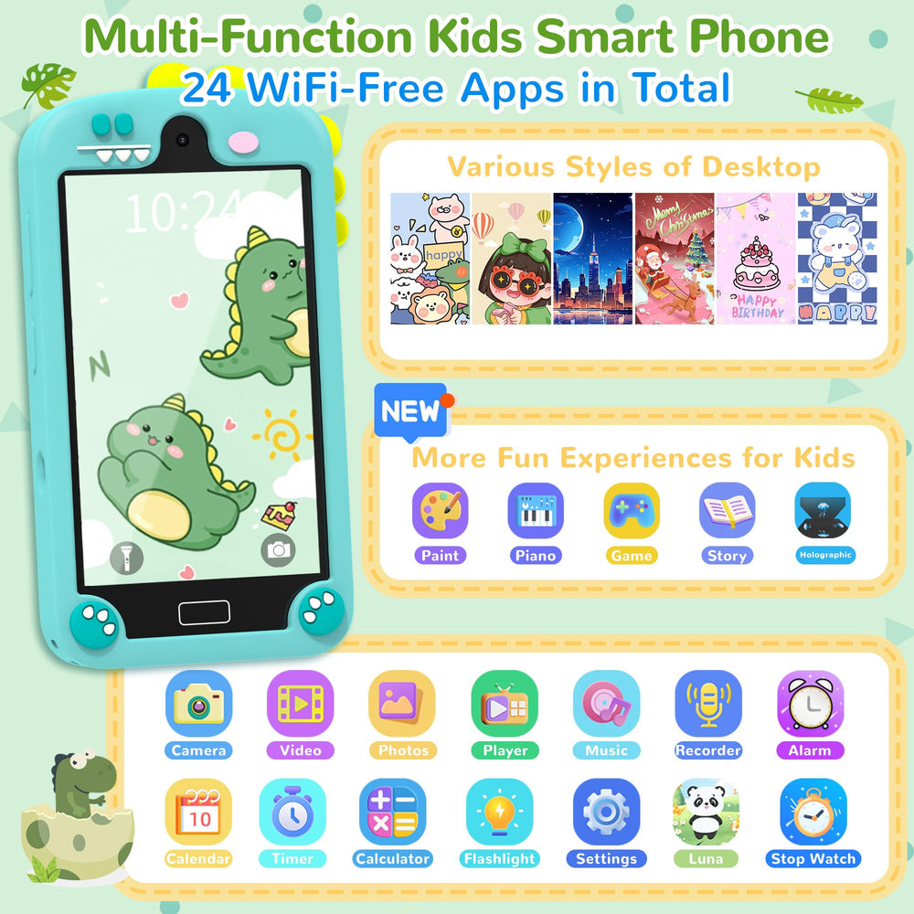 YIFOCO kids smart phone side view showing portable design for small hands
