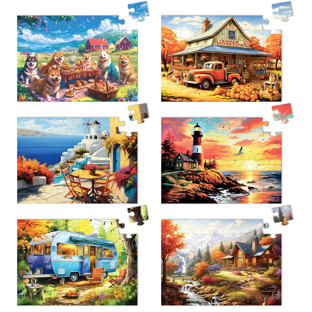 Yigney six pack lighthouse puzzle scene supports focus and dexterity for seniors