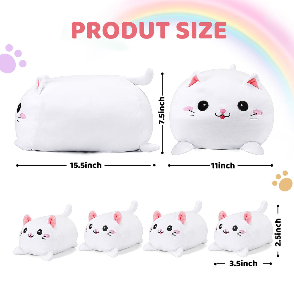 YIIQUWEN cat plush four kittens inside the belly design sparks imaginative play.
