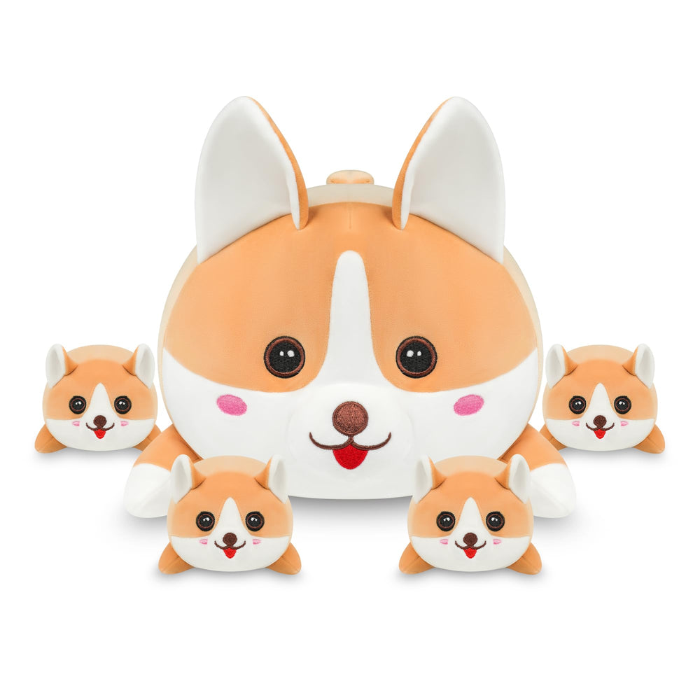 YIIQUWEN corgi plush arrives vacuum-packed and fluffs quickly.