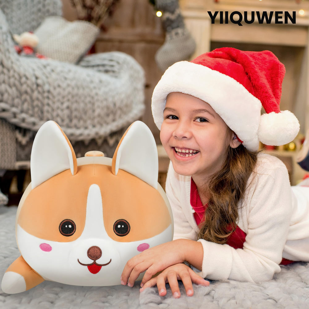 YIIQUWEN corgi plush doubles as a soft pillow and backrest.