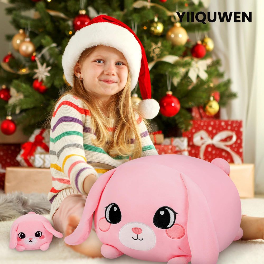YIIQUWEN pink bunny plush decor in a kid's room for whimsy.