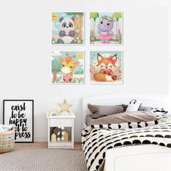 Yijingtop completed diamond art framed as wall décor.
