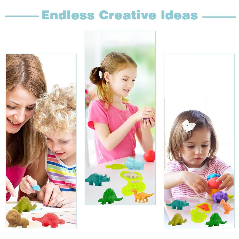 Yiklucg gift-ready play dough kit invites kids to explore crafts at parties.