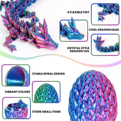 YILCER articulated crystal dragon desk decor for workspaces.