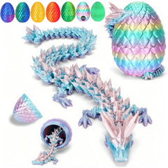 YILCER dragon egg rainbow color demonstrates durable, drop-proof shell for kids