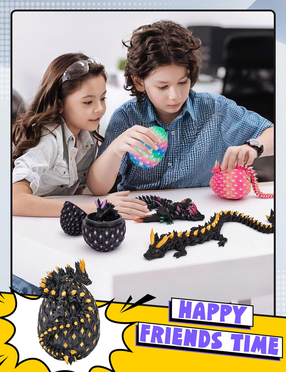 YILCER eco-friendly PLA dragon is kid-safe and planet-friendly.