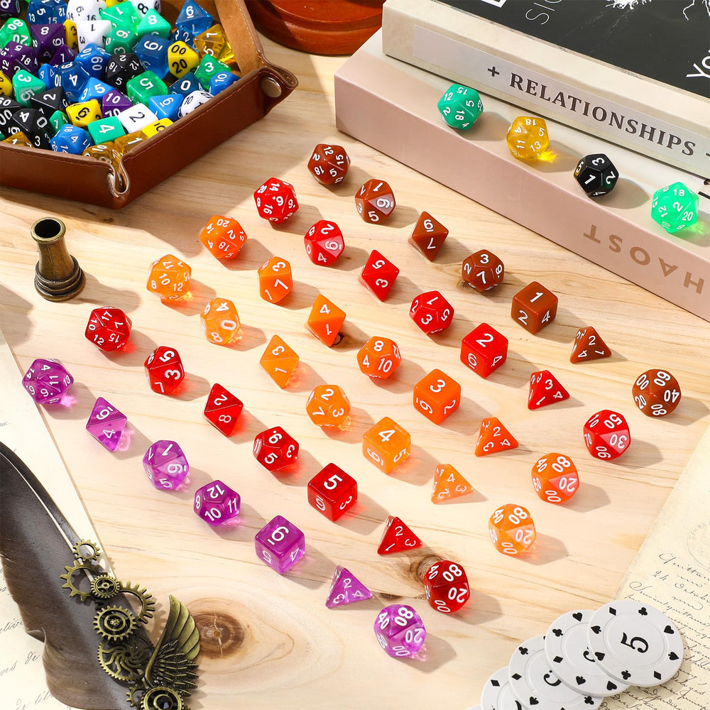 Yilloog dice in use during a tabletop game night for imaginative play