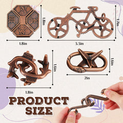 Yilloog metal puzzle closeup detail 1 highlights smooth edges for safe handling.
