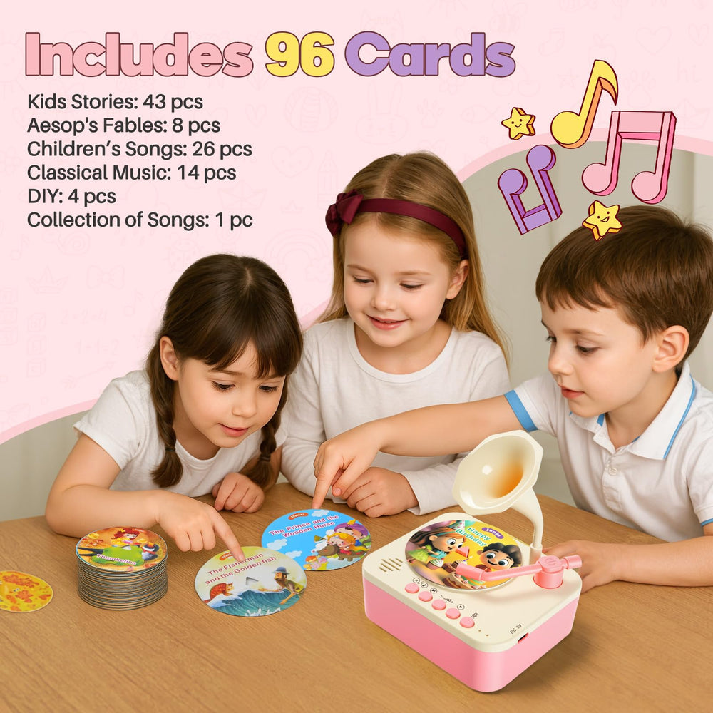 yimido kids phonograph diy recording feature encourages creativity