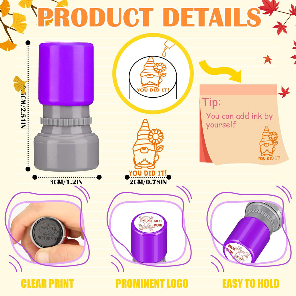 Yinder fall pumpkin stamp ideal for marking homework with cheer.
