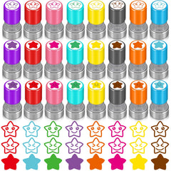 Yinder 24-pcs teacher stamps with star designs for classroom organization and motivation