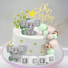 Yinder khaki pearl balls for a soft, neutral party touch