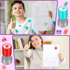 Yinder stamps compact size close-up highlighting easy portability and storage