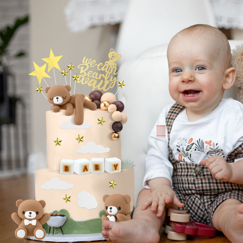 Star picks offer festive sparkle for birthday and baby shower cakes.