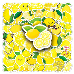 YINFENGKANHAI cartoon lemon stickers closeup—bright colors and crisp patterns for kids.