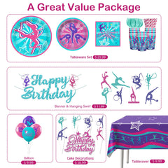 Yingoto gymnastics dinner plates provide sturdy partyware for treats.