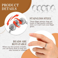 Yinkin five-designs anxiety rings offer versatile styles for any mood.
