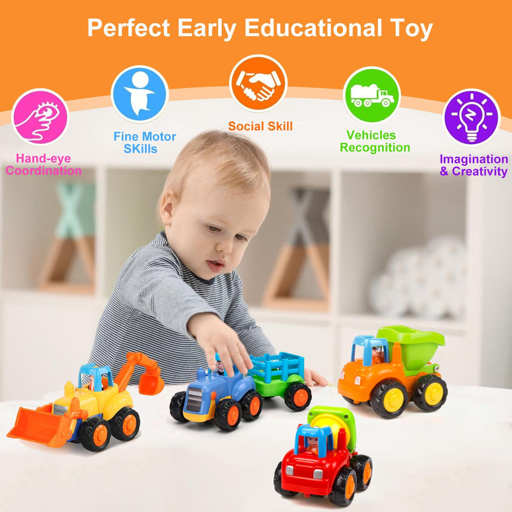 Yiosion Push and Go Cement Mixer promotes fine motor play.