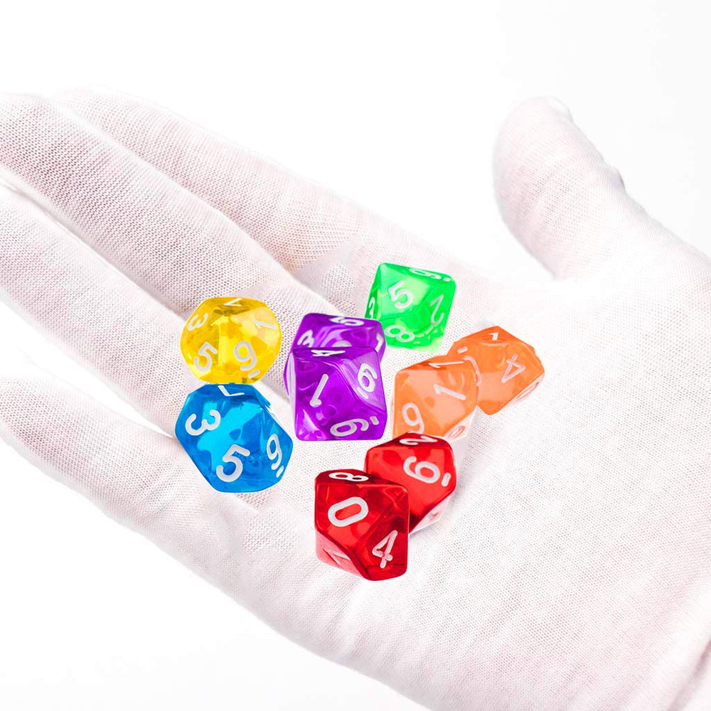 Yiotfandoll yellow D10 dice bright for cooperative play and randomization