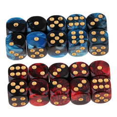 Yiotfandoll blue-black D6 dice with vibrant finish for dynamic tabletop play
