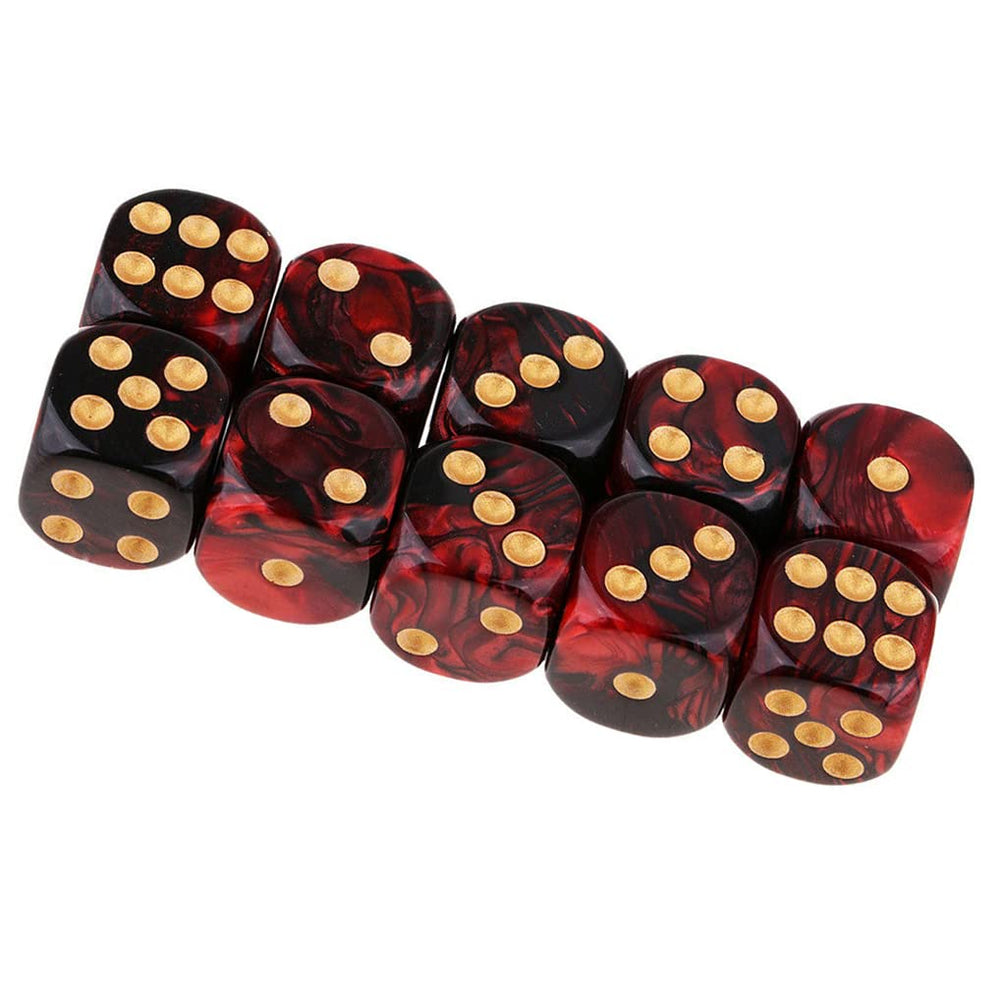 Yiotfandoll red-black D6 dice add color for memorable D and D sessions