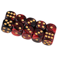 Yiotfandoll red-black D6 dice add color for memorable D and D sessions