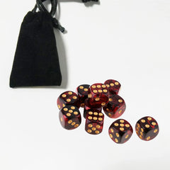 Yiotfandoll red-black D6 dice add tactile color to strategy games.