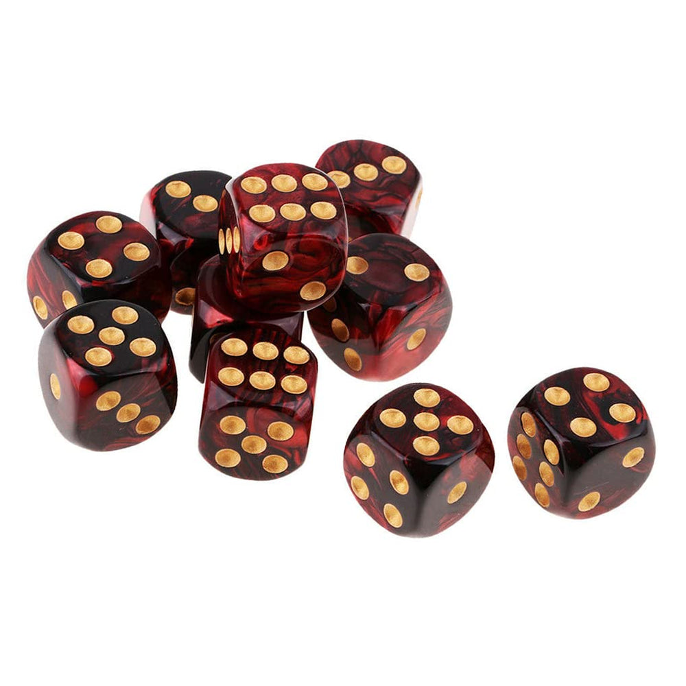 Yiotfandoll D6 dice side view shows dual colors for vibrant tabletop sessions.
