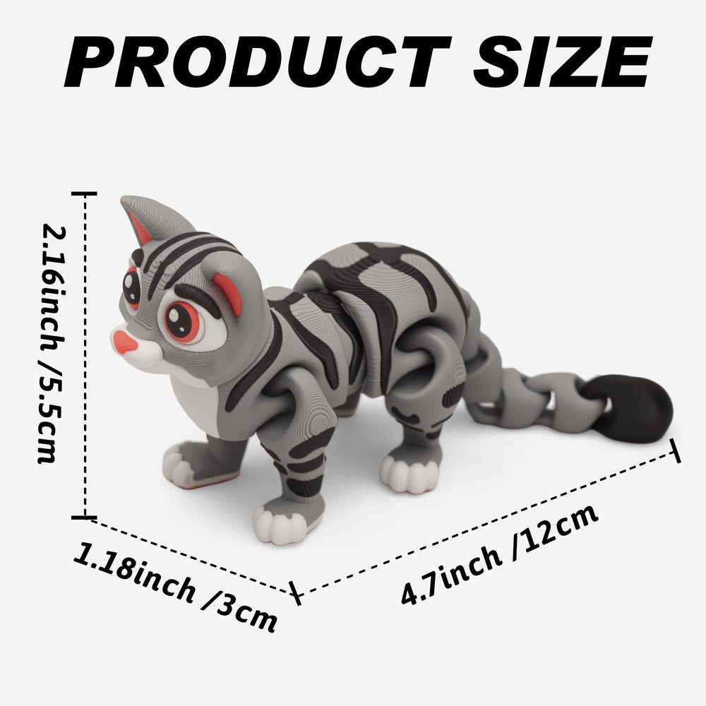 Yipintang gray cat with articulated limbs, versatile for poses.