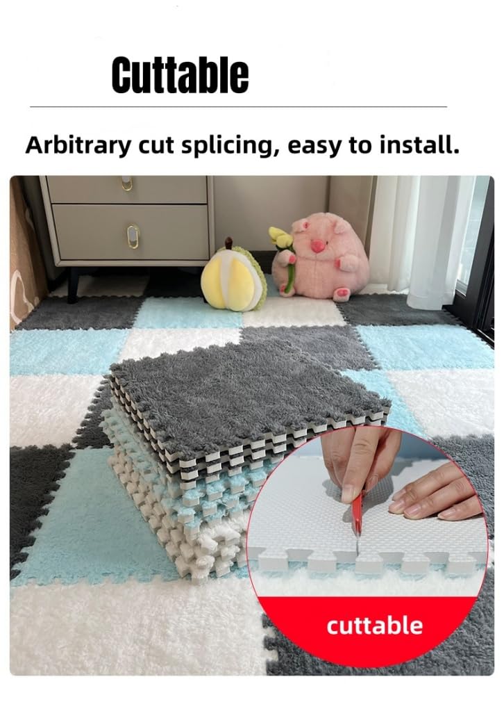 YISLEND thick EVA foam with anti-slip texture helps prevent slips during play.