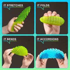 Yisryerow Fidget Worm Green: compact anxiety relief for on-the-go.