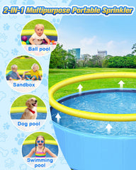 Yivsen dog pool features non-slip texture to improve safety during water play.