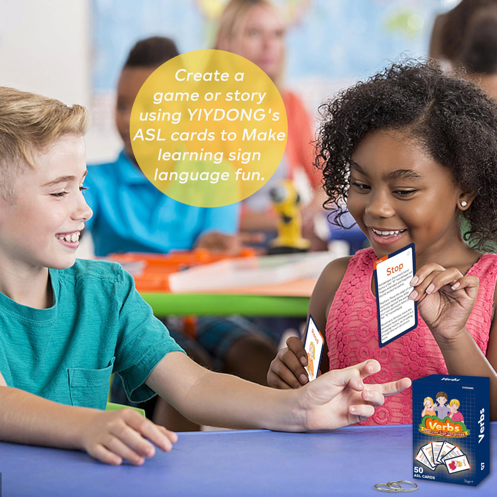 YIYDONG ASL flash cards ideal for classroom use and home study