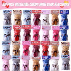 YIYEE plush bears mini keychains for gifts and classroom rewards