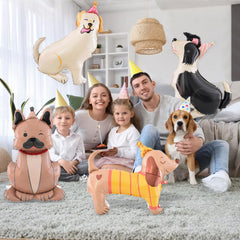 YiYou multi design 4D puppy foils arranged for a cute baby shower backdrop