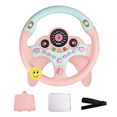 YIYZAOF kids steering wheel toy backseat with light and music boosts imaginative play during car trips.