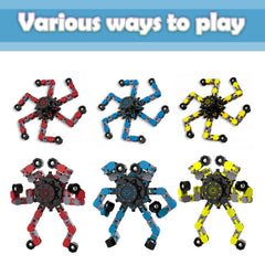 YIZER deformable chain spinner morphs into creative shapes for play.