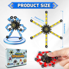 YIZER transformable fidget spinner center bearing enables smooth rotation.
