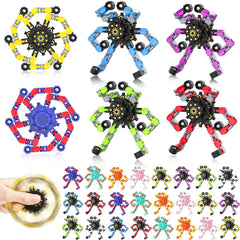 YIZER Valentines transformable fidget spinner top with six chains for longer spins.