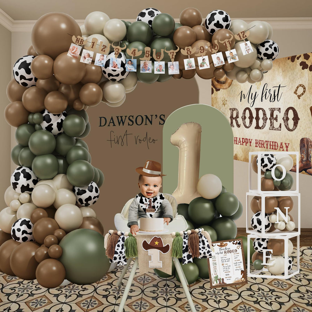 YJDFWAUT Cowboy Birthday Banner high chair decor for a cute first celebration