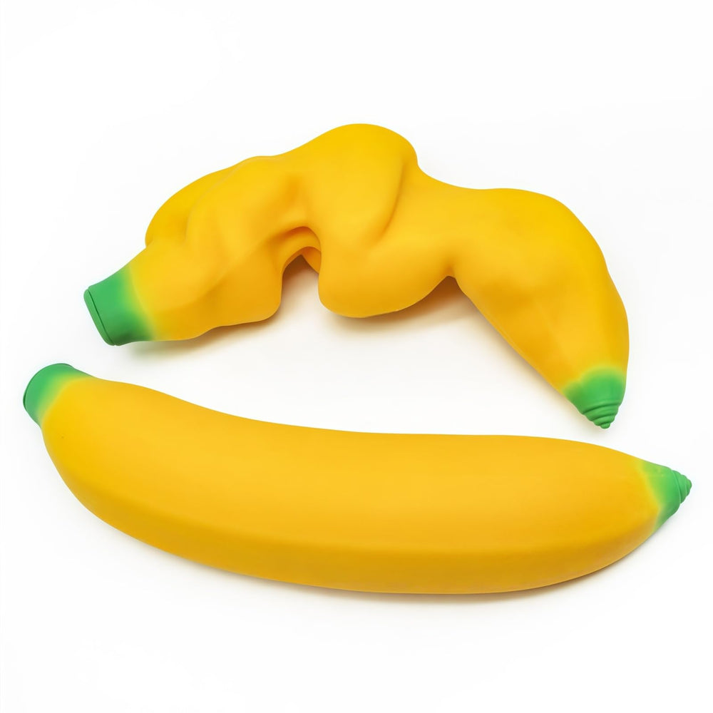 YJHWLF stretchy glue-sand banana 2-piece set shown for stress relief and play