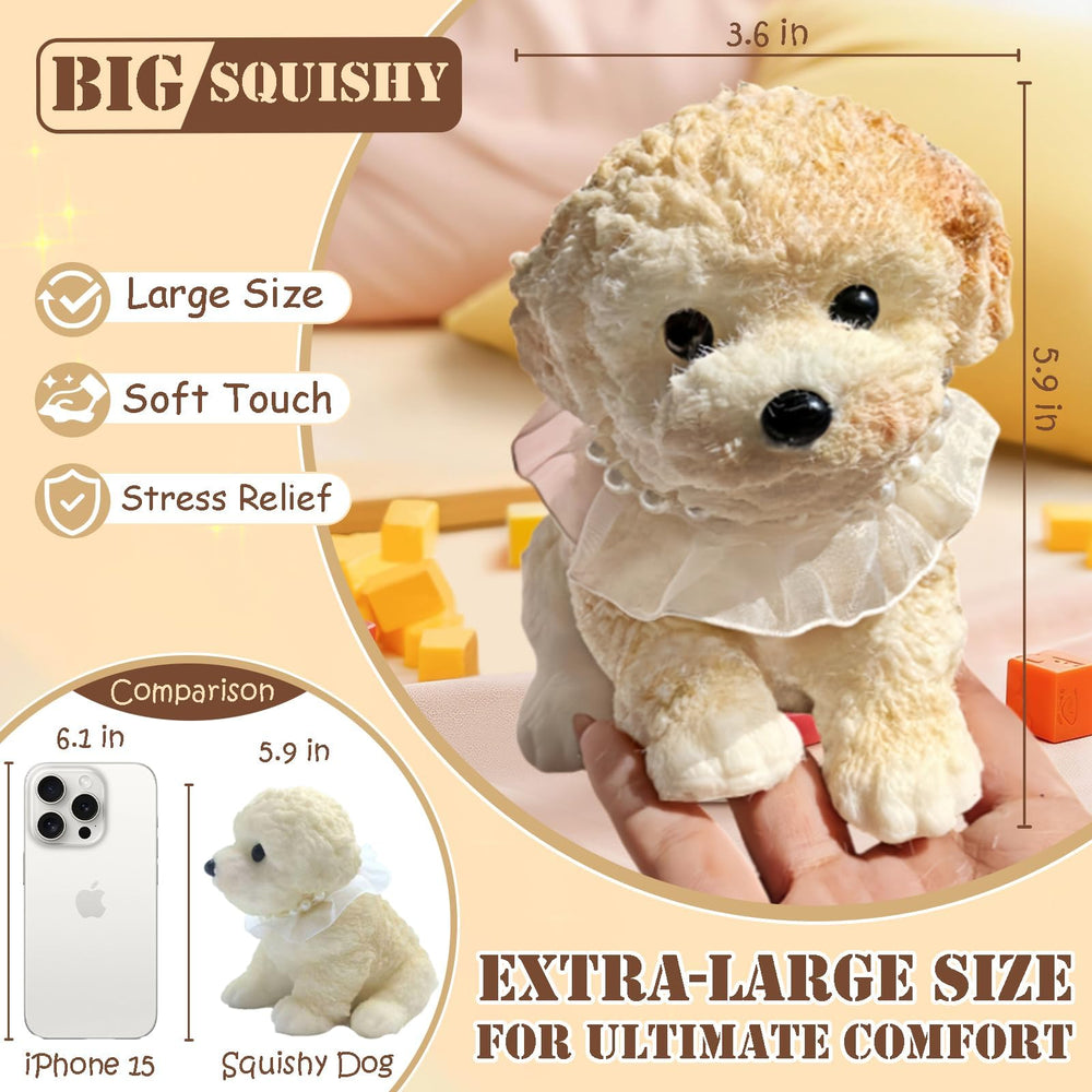 YJPPDD Big Taba Squishy Dog cream close-up texture for relaxation