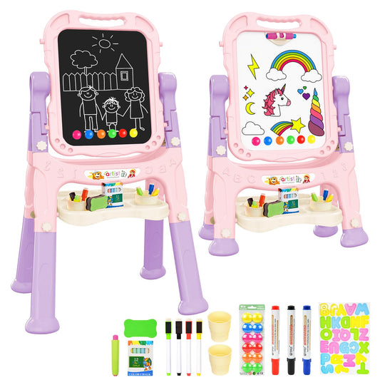 Ylovetoys Kids Art Easel pink, ideal for developing creativity and imaginative play