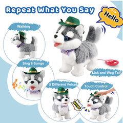 Ylpaprm interactive puppy with bottle and comb for grooming roleplay
