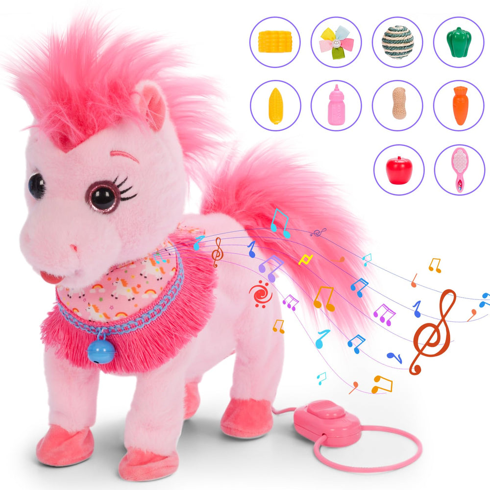 Ylpaprm Pink Walking Pony Set gift-ready packaging for birthdays or holidays