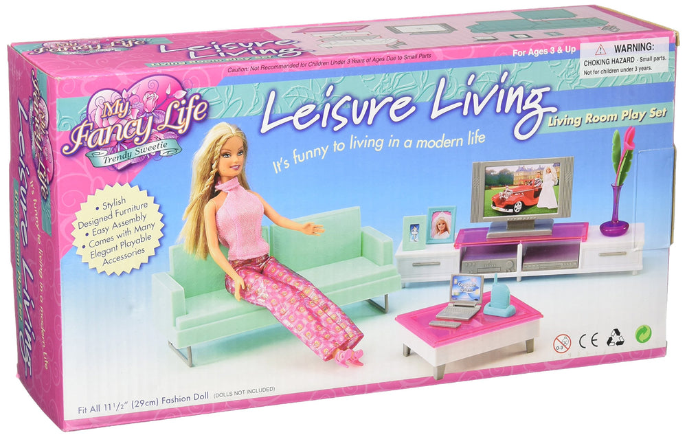 YMCtoys My Fancy Life mint couch enhances stylish dollhouse seating for 11.5-inch fashion dolls.