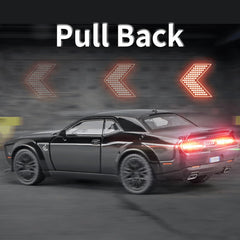 YMHAT Hellcat die-cast car featuring open doors and realistic interior for interactive play.