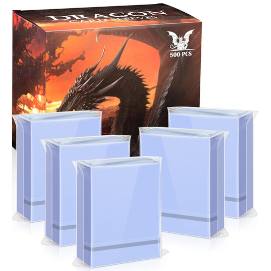 YMluky clear sleeves for 66x91mm cards keep fronts visible