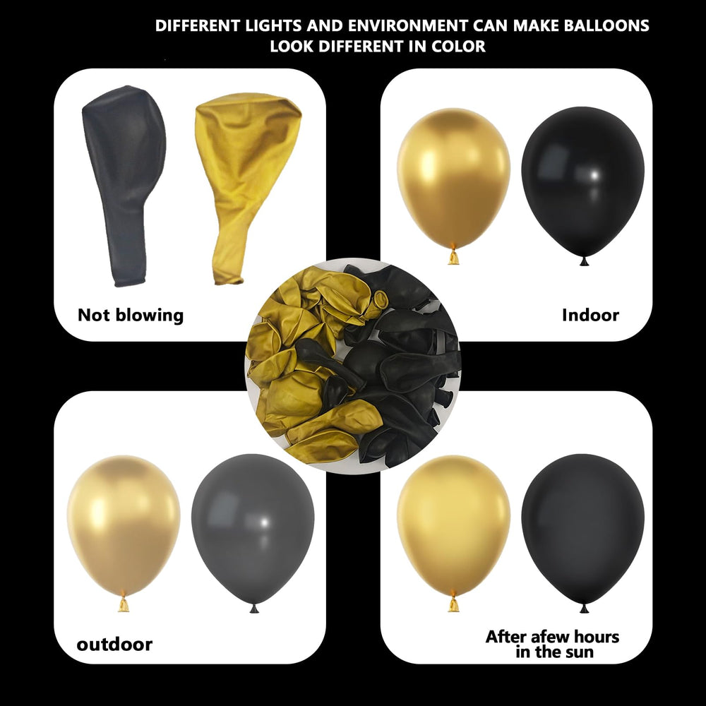 YMSZ 12-inch black balloon for balanced garland design.